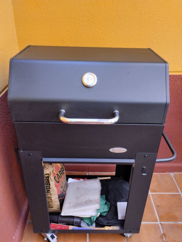 Barbacoa carbón negra