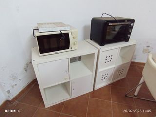 Estantería blanca + horno