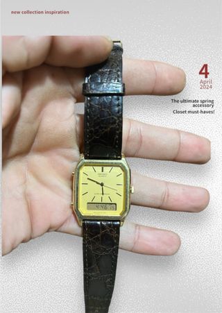 Reloj Seiko dorado vintage