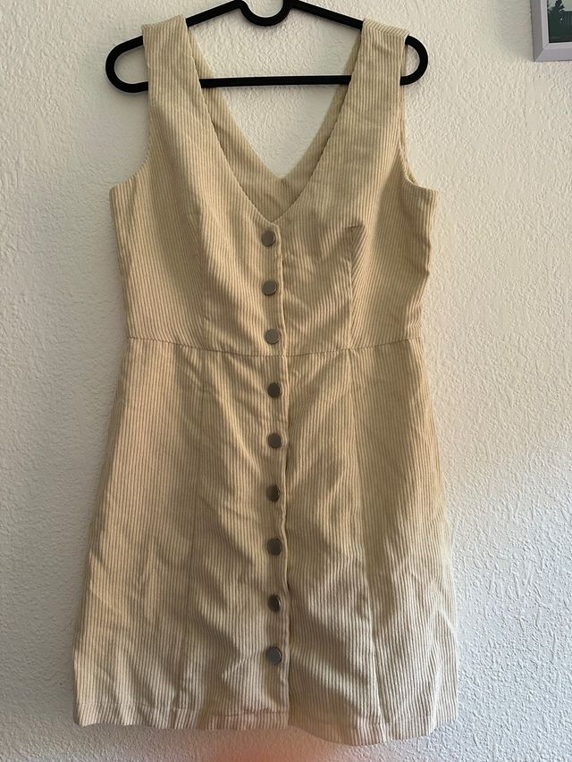 Vestido beish de pana