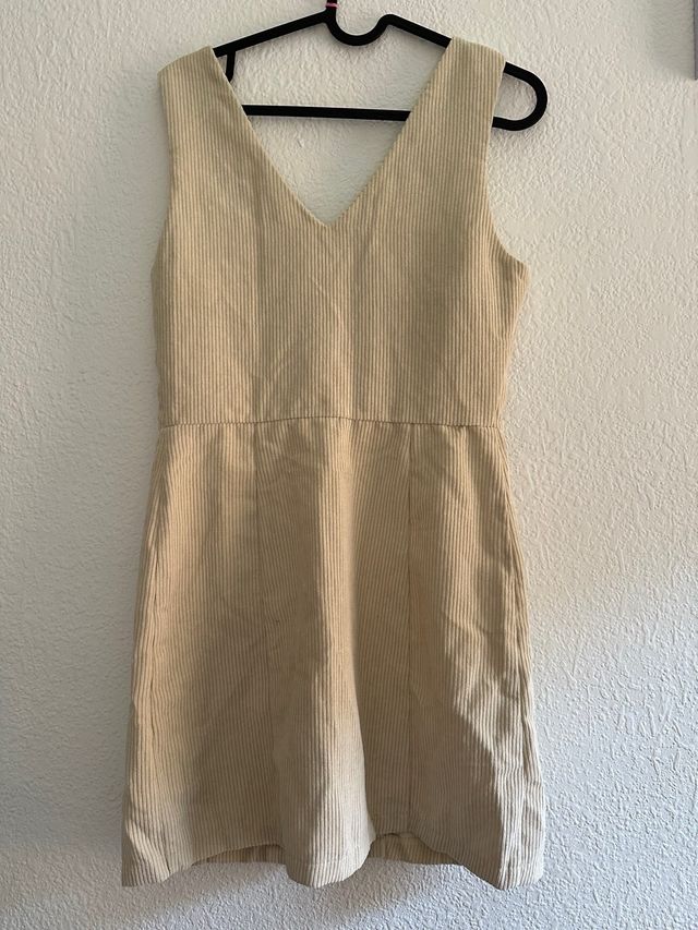 Vestido beish de pana