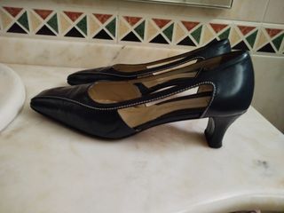 Zapatos PIEL azul, 36.5