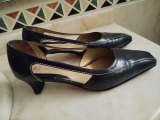 Zapatos PIEL azul, 36.5