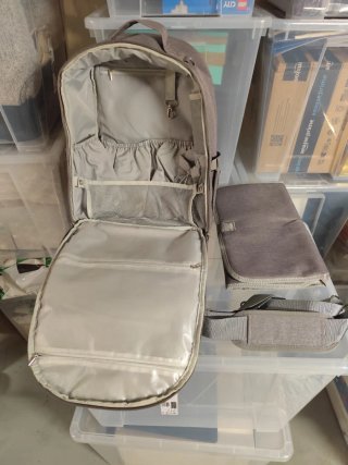 Mochila cambiador Voova gris