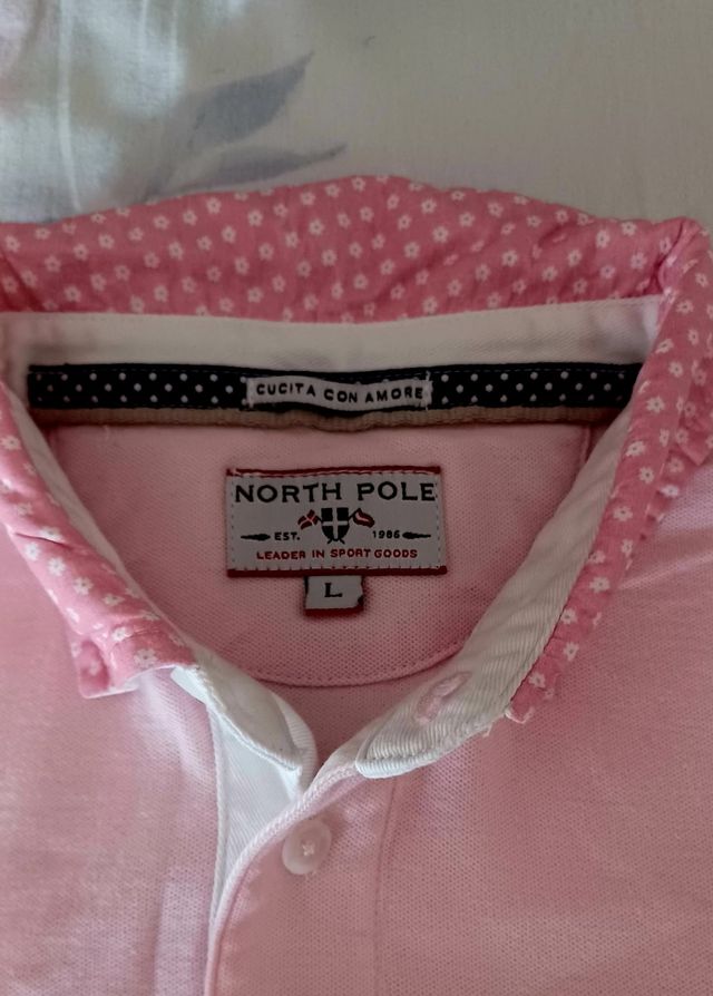 Polo Rosa Tg. L North Pole come Nuova