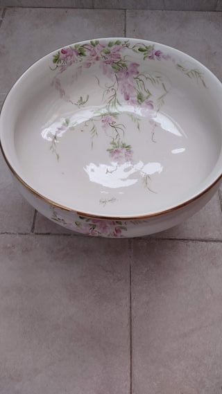 Ciotola vintage ceramica dipinta fiori