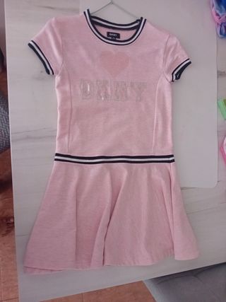 Vestido DKNY niña talla M (8-10) rosa