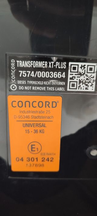 Concord Transformer XT Plus - Silla coche