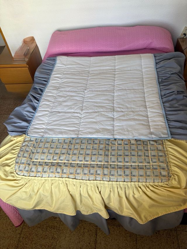 Juego de cortinas con edredón habitación individua