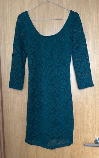 Vestido encaje verde - Talla M