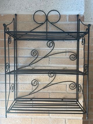 2 Estanterías hierro forjado - negras