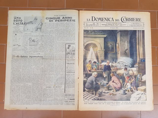 Domenica del Corriere 29 agosto 1943 Originale