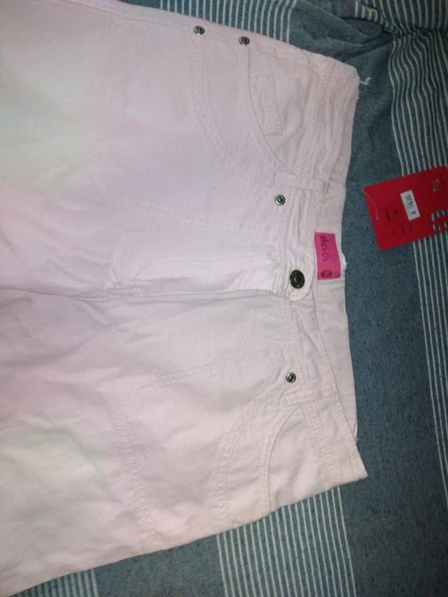 Pantalón pirata niña rosa claro