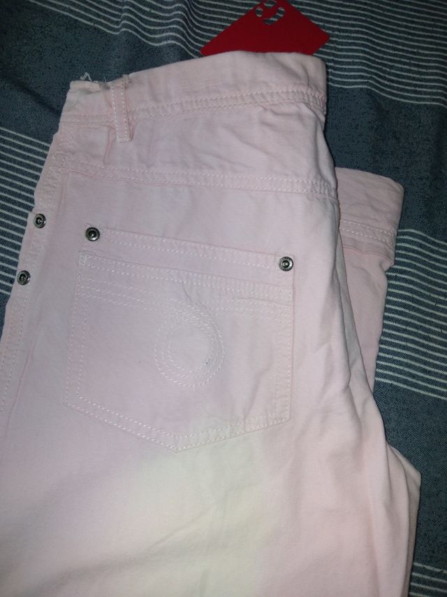 Pantalón pirata niña rosa claro