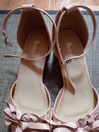 Sandalias rosa palo fiesta
