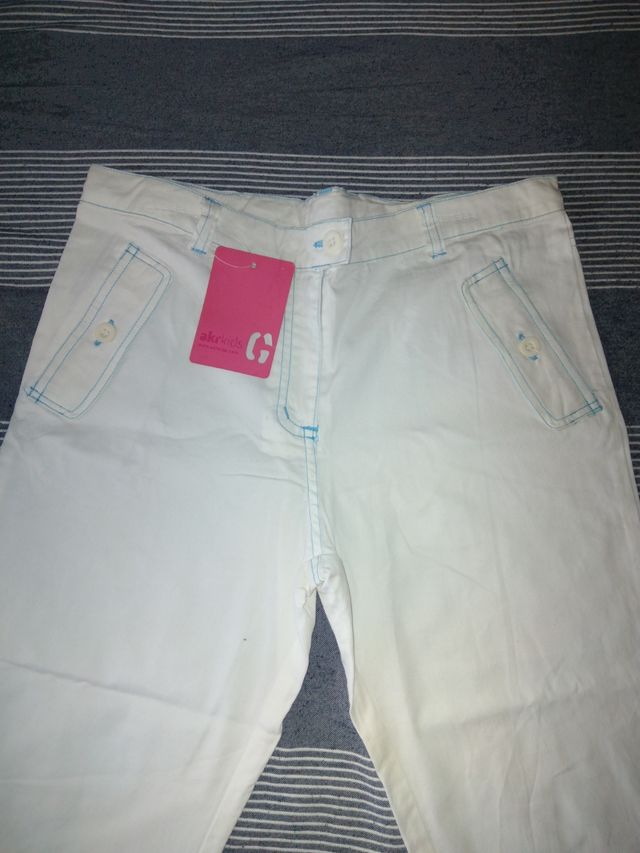 Pantalón pirata blanco niña