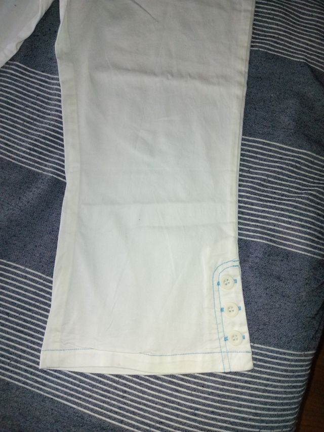 Pantalón pirata blanco niña