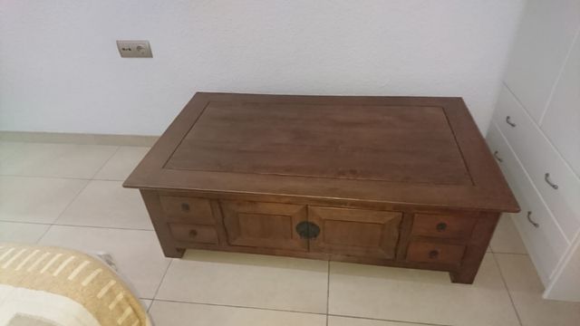 Mesa centro madera - 4 cajones