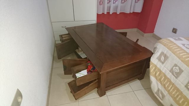 Mesa centro madera - 4 cajones