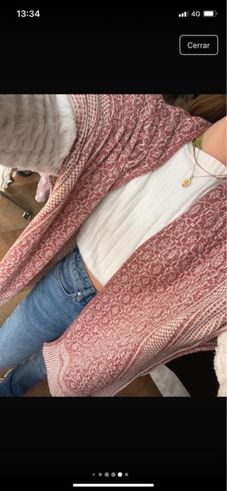Kimono Stradivarius rosa y blanco
