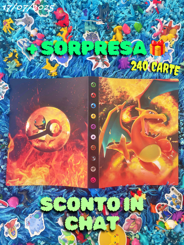 album pokemon charizard reflectante 240 cartas