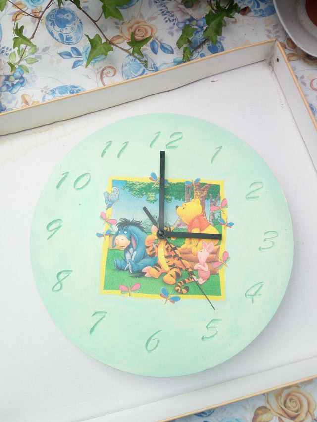 Orologio handmade con deco Disney Winnie The Pooh