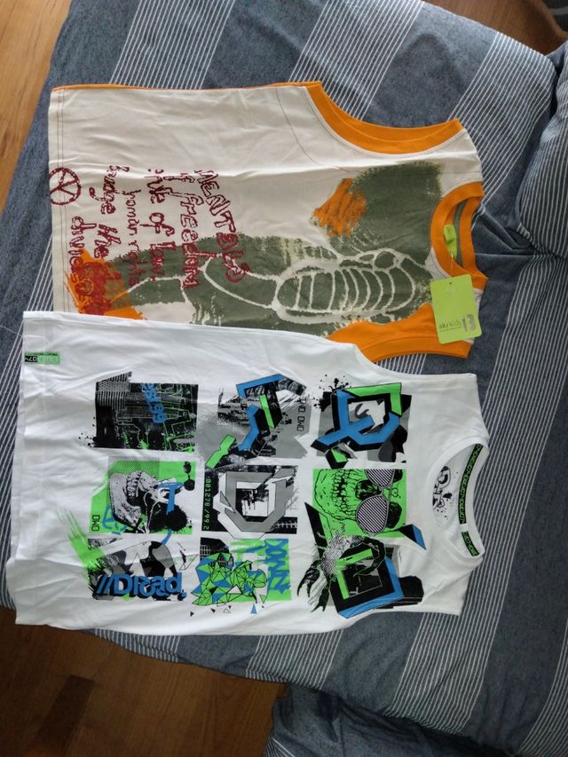 2 Camisetas niño talla 14 - Sin mangas
