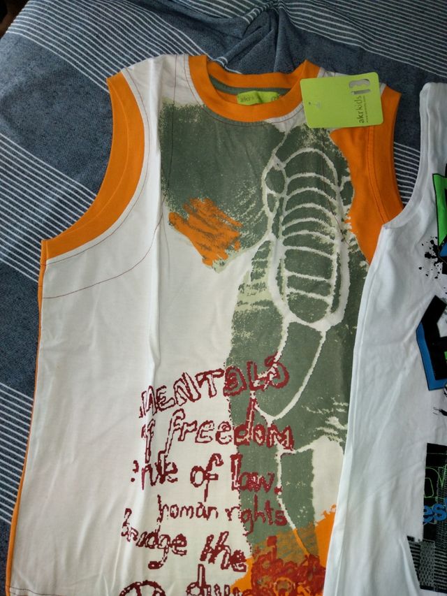 2 Camisetas niño talla 14 - Sin mangas