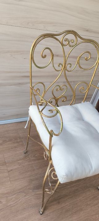 Sillas vintage hierro forjado