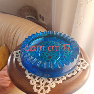 Posacenere vintage blu anni '70 - Diametro 17cm