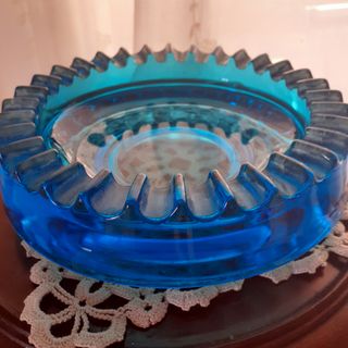 Posacenere vintage blu anni '70 - Diametro 17cm