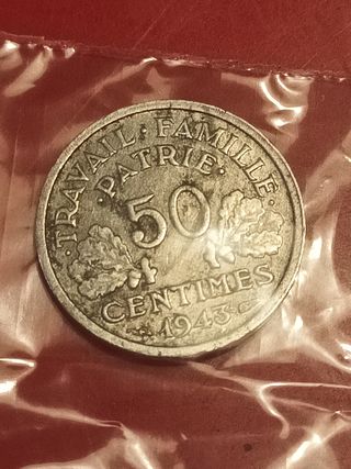 50 Centesimi Francia 1943