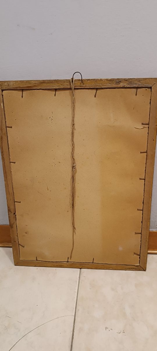 Cornice con ricamo sacro antico