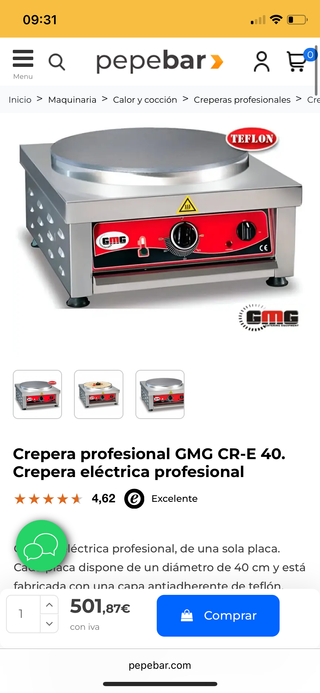 Crepera GMG CR-E 40 - Prof. 40cm