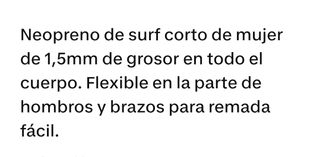 Neopreno Olaian talla L - surf