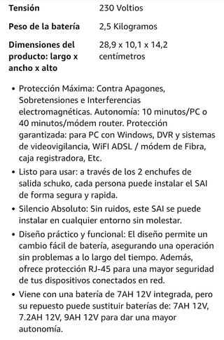 SAI - UPS 650va (360 watt)