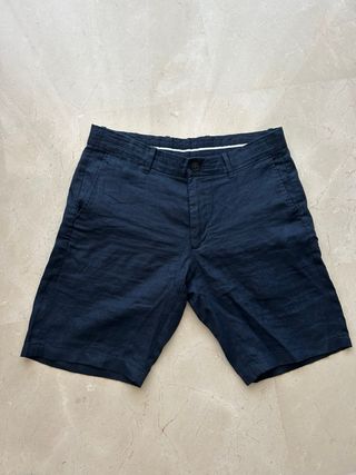 Bermuda lino azul marino