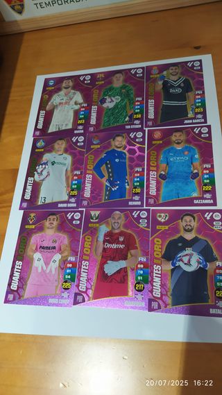 Adrenalyn XL: Guantes de Oro - 8 cartas