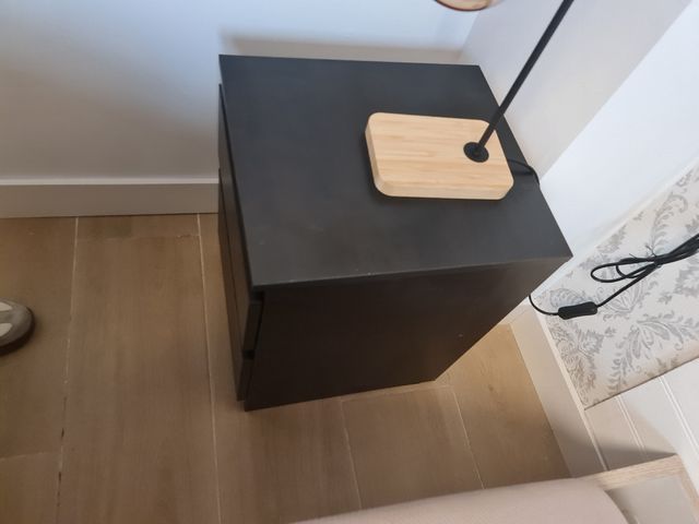 Mesitas noche 2 cajones - negra