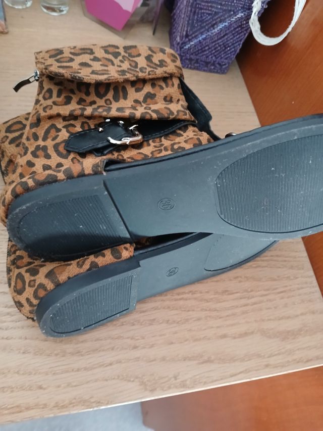 Sandalias planas boho leopardo
