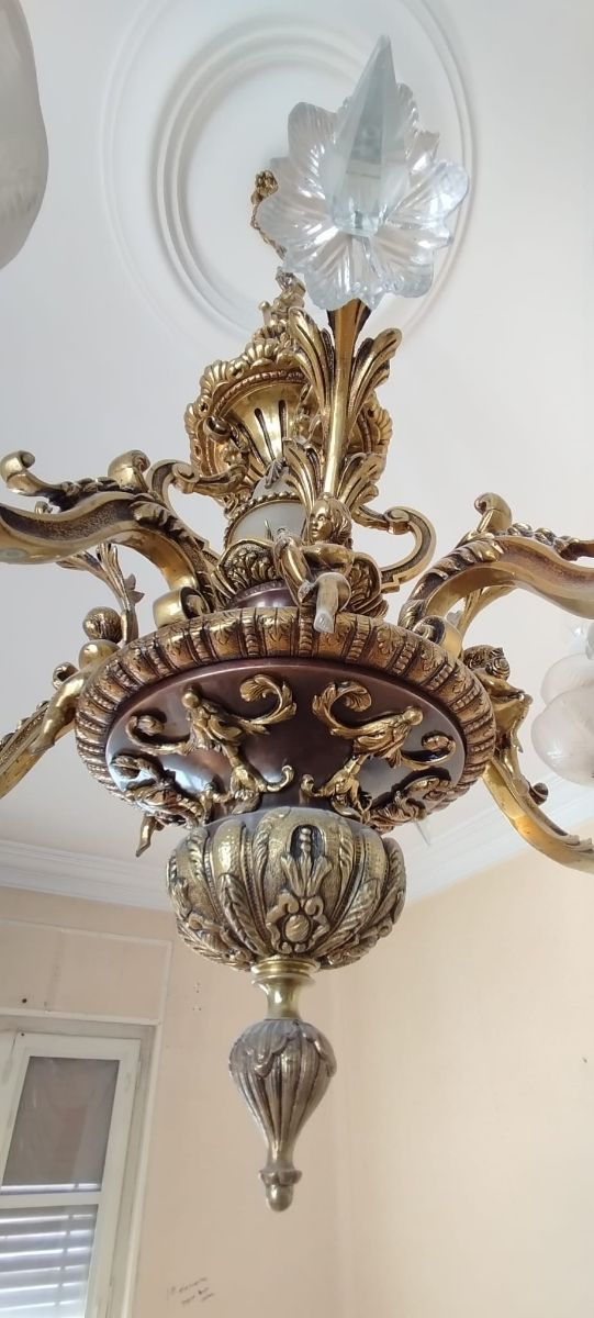 Araña Antigua Bronce - negociable