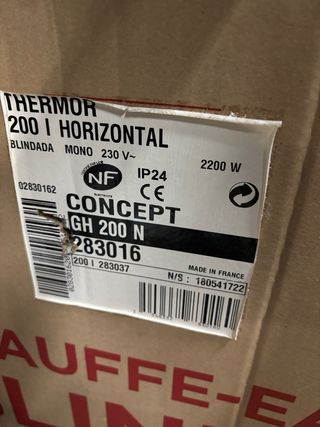 Thermor 200 L - Calentador de Agua Horizontal