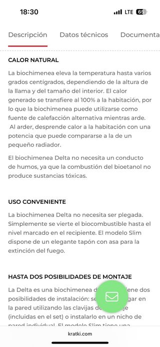 Chimenea bioetanol 1,20m - Negra