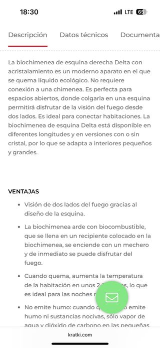 Chimenea bioetanol 1,20m - Negra