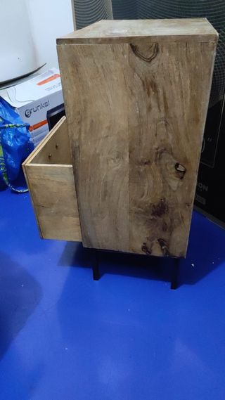 Cajonera 2 cajones - Madera y metal