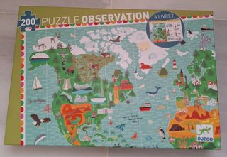 Puzzle mapamundi 200 piezas