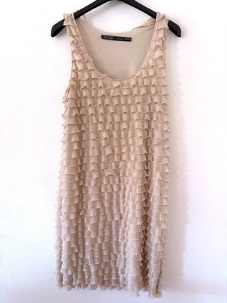 Abito Zara beige M - senza maniche