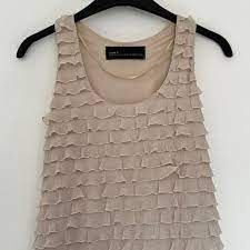 Abito Zara beige M - senza maniche