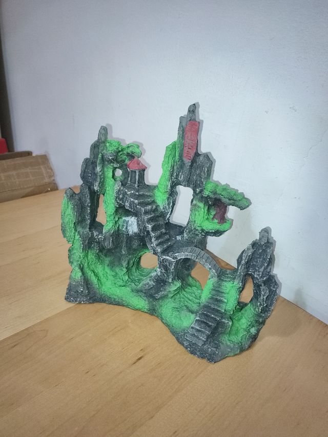 Decoración acuario piedra gris-verde roca