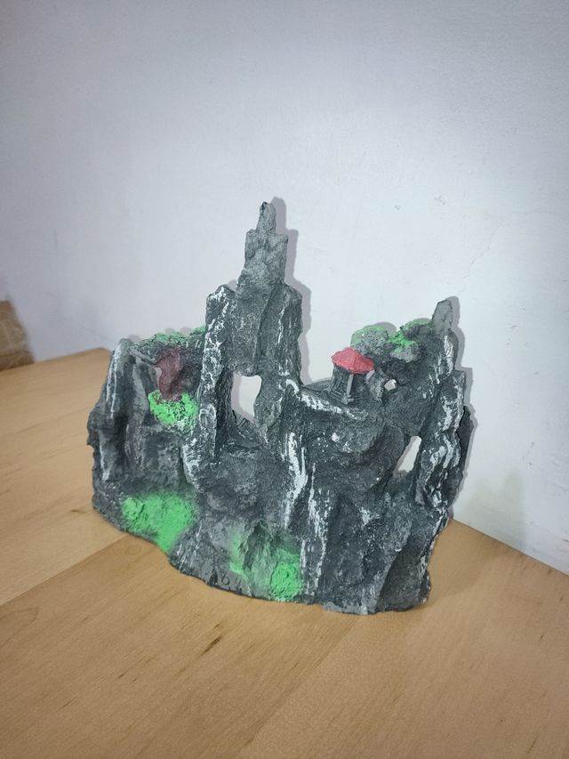 Decoración acuario piedra gris-verde roca